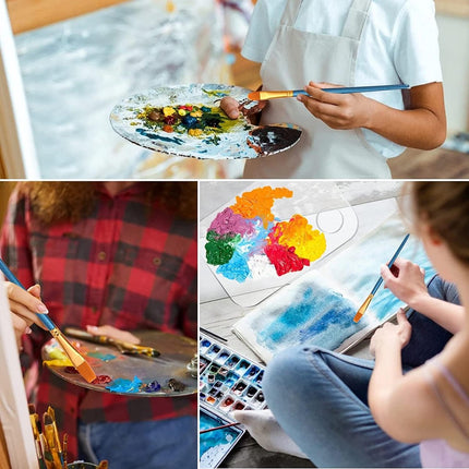 2 pieces - Color palette - Paint palette - Art palette Mixing palette - clear acrylic palette - acrylic paint palette - transparent palette - painter's palette - oval paint palette - oil paint tray set - watercolor paint sheet - mixing colors - for crafti.