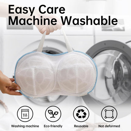 3 pieces - 20*34 cm - bra laundry bag - laundry bag - with plastic backing - mesh laundry bag - reusable - underwear laundry net for women - bra protector for washing machine - with zipper - for washing machine - household items - clothing protection - bl.