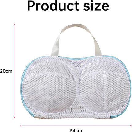 3 pieces - 20*34 cm - bra laundry bag - laundry bag - with plastic backing - mesh laundry bag - reusable - underwear laundry net for women - bra protector for washing machine - with zipper - for washing machine - household items - clothing protection - bl.