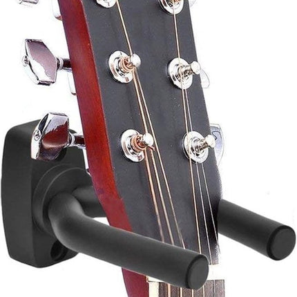 Guitar Wall Mount - 6 Pieces - Guitar Wall Holder - Guitar Stand - Guitar Hanger - Wall Bracket - Black Guitar Stand with Screws - Hook - Easy to Install - Adjustable - Suitable for All Sizes of Guitars, Bass, Mandolin, Banjo, Ukulele.