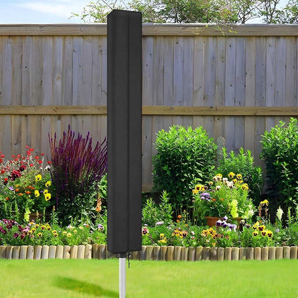 Dryer Cover - 2 Pieces - Rotating Clothesline Cover Waterproof Fabric - 165x16x16 cm - Universal Dryer Cover - Protective Cover - Heavy Duty Rotating Clothesline Cover with Zipper - Protective Weatherproof Parasol Cover for Garden Dryer and Drying Rack.