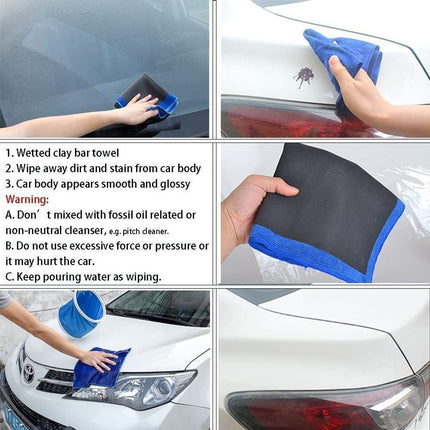 Car clay cloth - Car wash towel - Car cleaning towel - Clay bar - Clay towel - Clay bar towel - Car cleaning - detailing cloth - perforated polishing cloth - cleaning cloth - for car detailing, car cleaning, disinfection - 30*30 cm - blue.