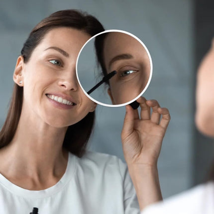 20x magnifying mirror - 15 cm - Mirror - Magnifying glass - Makeup mirror - Magnifying makeup mirror - Shaving mirror - with suction cup - 20x detail magnifier - Round magnifying mirror - Close-up mirror for precise makeup details - white.