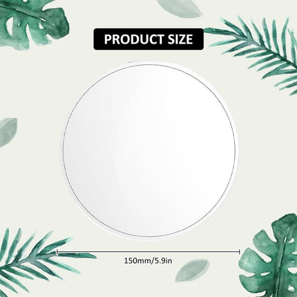 20x magnifying mirror - 15 cm - Mirror - Magnifying glass - Makeup mirror - Magnifying makeup mirror - Shaving mirror - with suction cup - 20x detail magnifier - Round magnifying mirror - Close-up mirror for precise makeup details - white.