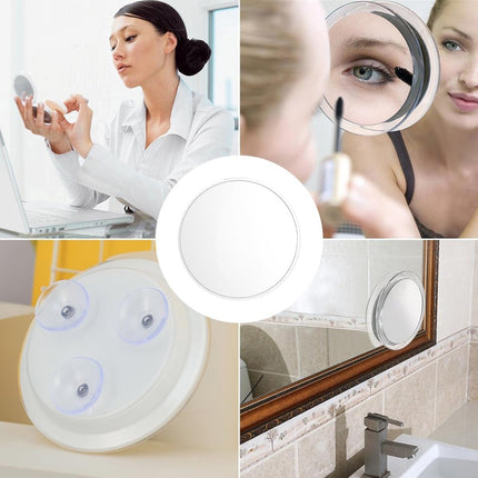 20x magnifying mirror - 15 cm - Mirror - Magnifying glass - Makeup mirror - Magnifying makeup mirror - Shaving mirror - with suction cup - 20x detail magnifier - Round magnifying mirror - Close-up mirror for precise makeup details - white.