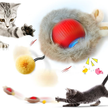 Cat Toys - Cat Balls - Interactive Cat Toy Ball - Cat Toys - Electric Toy Ball - Cat Toys - Automatically Moving Ball - Attracts Indoor Cats - Cat Ball for Play and Interaction.