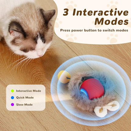 Cat Toys - Cat Balls - Interactive Cat Toy Ball - Cat Toys - Electric Toy Ball - Cat Toys - Automatically Moving Ball - Attracts Indoor Cats - Cat Ball for Play and Interaction.