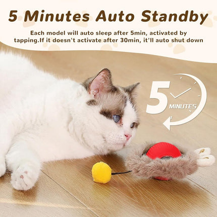 Cat Toys - Cat Balls - Interactive Cat Toy Ball - Cat Toys - Electric Toy Ball - Cat Toys - Automatically Moving Ball - Attracts Indoor Cats - Cat Ball for Play and Interaction.
