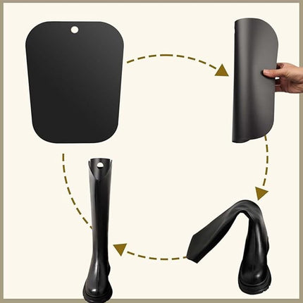 8 pieces - Boot trees - Boot Shapers - Boot filler - Boot stretcher - Stretcher - plastic boot trees for women - high boot supports - boot supports - reusable inserts - shoe care accessory - 35*28 cm - black.
