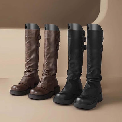 8 pieces - Boot trees - Boot Shapers - Boot filler - Boot stretcher - Stretcher - plastic boot trees for women - high boot supports - boot supports - reusable inserts - shoe care accessory - 35*28 cm - black.