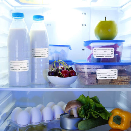 Freezer Labels Writable - 900 Pieces Freezer Stickers Writable - labels - food date labels - freezer stickers - removable freezer labels - Freezer Labels - Freezer Containers - Shelf life labels.