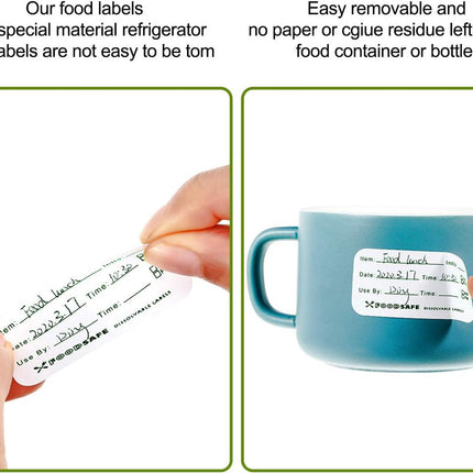 Freezer Labels Writable - 900 Pieces Freezer Stickers Writable - labels - food date labels - freezer stickers - removable freezer labels - Freezer Labels - Freezer Containers - Shelf life labels.