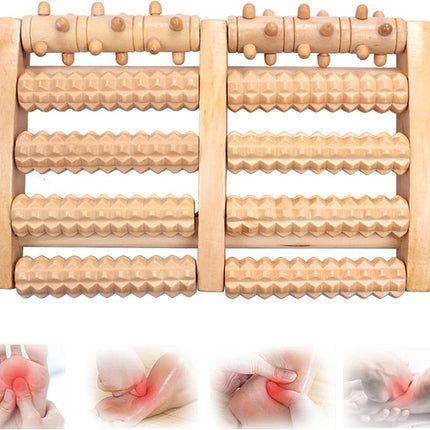 Foot Massager - Wooden Foot Massager - Foot Massager - Foot Massager Roller - Pain and Plantar Fasciitis, Massage Tools for Women and Men.
