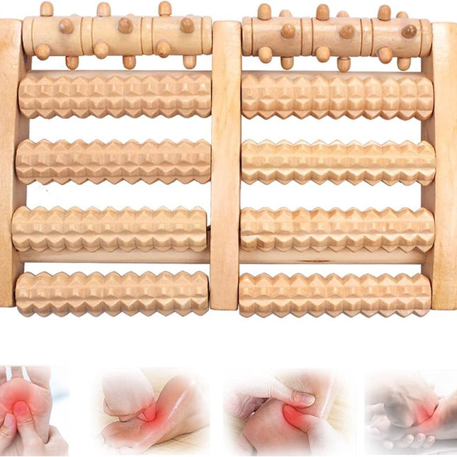 Foot Massager - Wooden Foot Massager - Foot Massager - Foot Massager Roller - Pain and Plantar Fasciitis, Massage Tools for Women and Men.