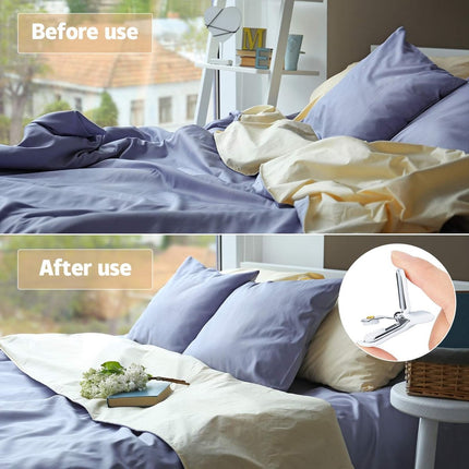12 pieces - Duvet clips - Quilted duvet clips - with foam and metal - Duvet clamps - Duvet pegs - Clamps - Clips - Sturdy duvet clips - Bedding accessories - for duvets,  - ets and sheets - white.