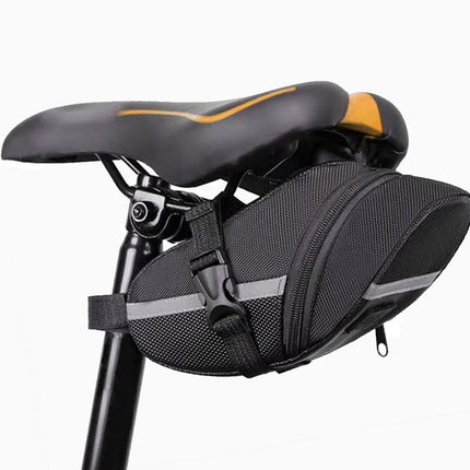 21*9*9 cm - Bicycle Saddle Bag - under-saddle bike bag - bicycle saddle bag for mountain bikes - waterproof bag - outdoor accessories - cycling gear - for phone, wallet, keys, tools, accessories - black