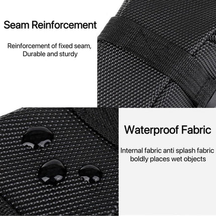 21*9*9 cm - Bicycle Saddle Bag - under-saddle bike bag - bicycle saddle bag for mountain bikes - waterproof bag - outdoor accessories - cycling gear - for phone, wallet, keys, tools, accessories - black.