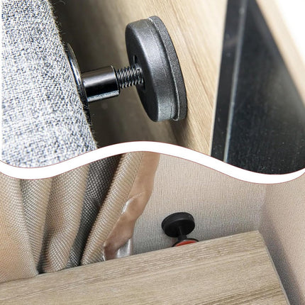 4 pieces - Headboard stoppers - Furniture legs - Bedside fixer - Headboard fixings - Adjustable - 27-40 mm - sofa support stoppers - Anti-sway wall protection - Bed stopper - Furniture protector - floor protectors - Reduces noise - black.