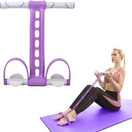 Elastic Abdominal Trainer - Fitness Resistance Bands - Ab Trainer - Ab Roller - Ab Wheel - Abdominal Wheel - Resistance Fitness Resistance Pedal Band - Multifunctional Tension Cord - Training Aids - Leg Stretching - Fitness Equipment - Purple.
