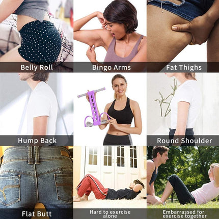 Elastic Abdominal Trainer - Fitness Resistance Bands - Ab Trainer - Ab Roller - Ab Wheel - Abdominal Wheel - Resistance Fitness Resistance Pedal Band - Multifunctional Tension Cord - Training Aids - Leg Stretching - Fitness Equipment - Purple.
