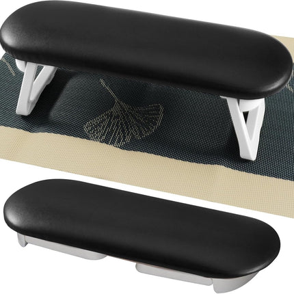 Nail Armrest - foldable - Nail Stylist Armrest - PU leather nail hand rest - with table mat - for nail technology - Nail Cushion - nail hand cushion for manicure salon use - Manicure pads - Manicure Cushion - Nail armrest cushion - Black.