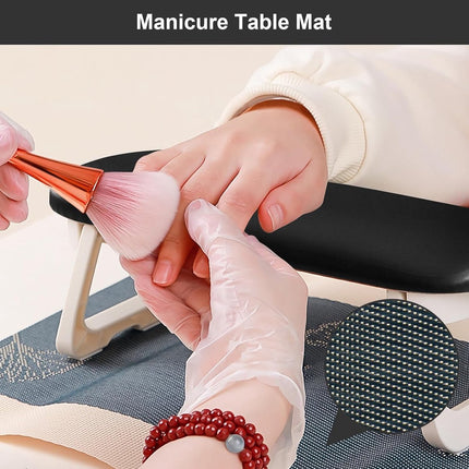 Nail Armrest - foldable - Nail Stylist Armrest - PU leather nail hand rest - with table mat - for nail technology - Nail Cushion - nail hand cushion for manicure salon use - Manicure pads - Manicure Cushion - Nail armrest cushion - Black.