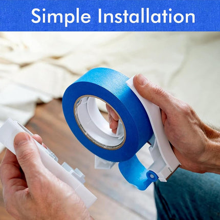 Tape Dispenser - Portable masking tape dispenser - adhesive tape dispenser - Seam sticker tool - for wall and floor painting - for paintwork, windows and door frames - 15*10.4 cm - white.