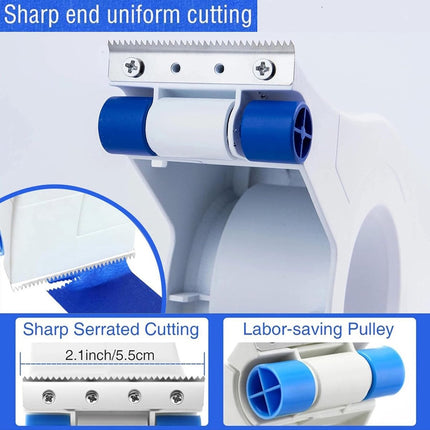 Tape Dispenser - Portable masking tape dispenser - adhesive tape dispenser - Seam sticker tool - for wall and floor painting - for paintwork, windows and door frames - 15*10.4 cm - white.