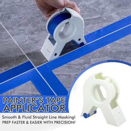 Tape Dispenser - Portable masking tape dispenser - adhesive tape dispenser - Seam sticker tool - for wall and floor painting - for paintwork, windows and door frames - 15*10.4 cm - white.