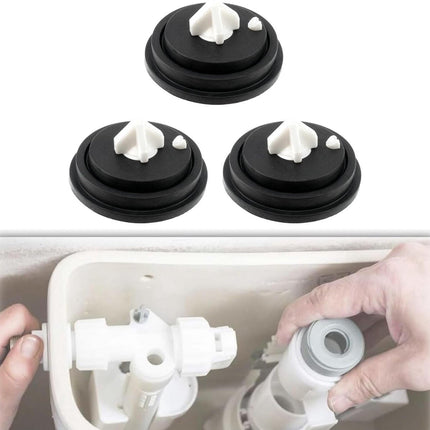 3 pieces - Toilet cistern drain valve - Flush tank inlet diaphragm - inlet diaphragms for toilet cistern - valve diaphragm - sealing diaphragm - toilet inlet float diaphragm rings - rings for toilet cisterns - WC drain seal - toilet accessories.