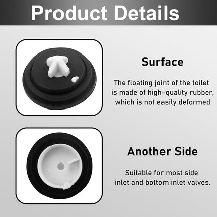3 pieces - Toilet cistern drain valve - Flush tank inlet diaphragm - inlet diaphragms for toilet cistern - valve diaphragm - sealing diaphragm - toilet inlet float diaphragm rings - rings for toilet cisterns - WC drain seal - toilet accessories.
