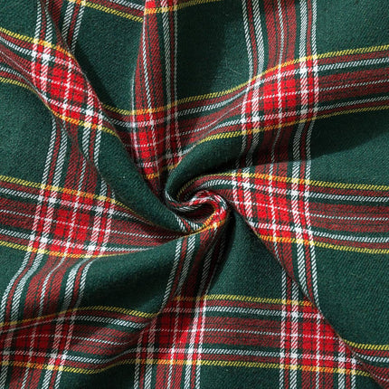 Pillowcase - Set of 2 - 40 x 40 cm cushion cover - indoor Christmas decoration - Christmas ornament - Christmas Pillowcase - Christmas Tartan Cushion Cover - Christmas Classic Tartan Cushion Cover - No core - Green & Red.