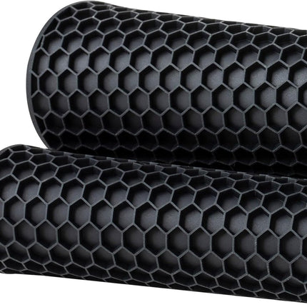 Silicone Pot Holders - Round - Pot Holders - Glass Coasters - Heat-Resistant Pot Holders - For Pots and Pans - Insulation Mats - Durable Non-Slip - Heat-Resistant Mats - Durable Flexible - Black.