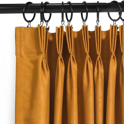 30 Pieces - Curtain Rings with Clips - Shower Curtain - Stainless Steel Curtain Rings - Metal Curtain Hooks - Curtain Rod Ring - for Shower and Window Curtains - Black.