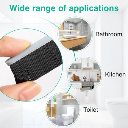 3 Pieces Crevice Brushes - Gap Brush - Narrow Cleaning Brush - Long Handle - Bathroom Cleaning Brush - Stiff Brush with Bristles - Long Handle - Gap Cleaner - For Window Openings, Bathroom, Toilet, Kitchen - Grout Brush.