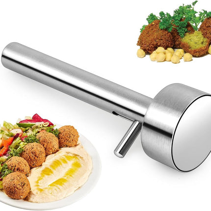 Falafel Scoop - Falafel Portioning Device - Falafel Make - Burger Maker - Meatball Scoop - Stainless Steel Falafel Scoop - Kitchen Utensils - Non-stick Mold - for falafel balls, meatballs - 4.2*13.5 cm - Silver.