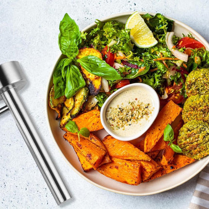 Falafel Scoop - Falafel Portioning Device - Falafel Make - Burger Maker - Meatball Scoop - Stainless Steel Falafel Scoop - Kitchen Utensils - Non-stick Mold - for falafel balls, meatballs - 4.2*13.5 cm - Silver.