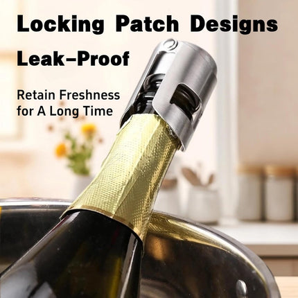 pieces - Stainless steel champagne stoppers - Reusable - champagne corks and stoppers - Food-grade anti-bubble wine stoppers - Leak-proof - For champagne, cava and prosecco - 5.5*3.8 cm - silver.