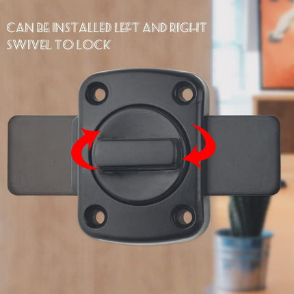 2 pieces - Door locks - swing door locks - zinc alloy door locks - bathroom door lock - security lock - door bolt - for home security, bathroom, bedroom, toilet - black.