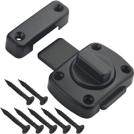 2 pieces - Door locks - swing door locks - zinc alloy door locks - bathroom door lock - security lock - door bolt - for home security, bathroom, bedroom, toilet - black.
