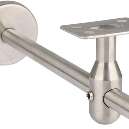 15*6*5 cm - handrail brackets - stainless steel wall bracket for handrails - for stairs and hallways - easy installation - elegant and durable design - round rectangular base - for square and horseshoe-shaped handrails - for home and office - silver.