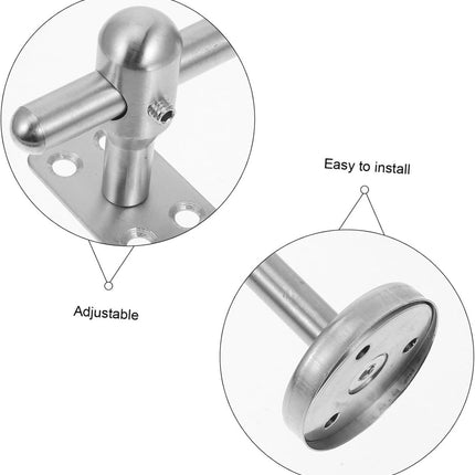 15*6*5 cm - handrail brackets - stainless steel wall bracket for handrails - for stairs and hallways - easy installation - elegant and durable design - round rectangular base - for square and horseshoe-shaped handrails - for home and office - silver.