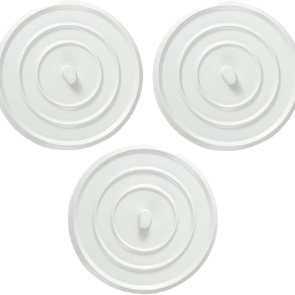Pieces Silicone Bathtub Drain Stopper - Drain Plug - Universal Bath Stopper - Sink Plug - Bath Plug - Drain Stopper for Bath and Washbasin - Sink Stopper - Drain Plugs - Washbasin Bath Plug - for kitchens, bathrooms, laundries - White.
