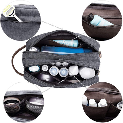 Men's toiletry bag - Travel toiletry bag - Travel accessories - Toiletry bag - Makeup bag - Gift - Unisex - Toiletry bag - Grey.