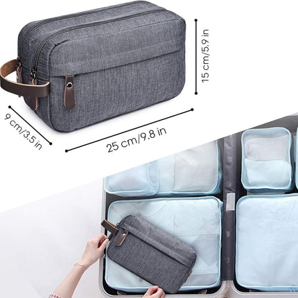 Men's toiletry bag - Travel toiletry bag - Travel accessories - Toiletry bag - Makeup bag - Gift - Unisex - Toiletry bag - Grey.