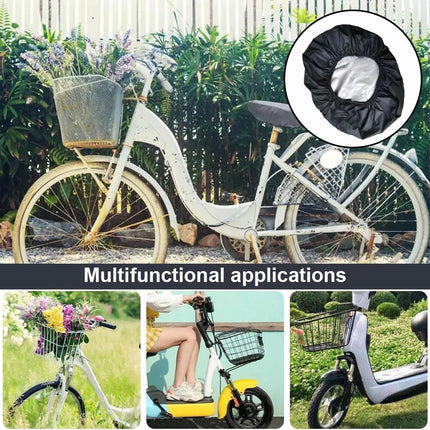 Bicycle crate cover - Bicycle covers - Rain cover - Rain cover for bicycle basket - Rain cover for electric vehicles - Waterproof bicycle basket cover - Universal waterproof bicycle basket protector - Dust cap - Adjustable cover - Water-resistant - 54*47.