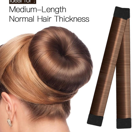 4-piece bun maker - Magic hairband - For children and women - DIY styler - Easily create a ballerina hairstyle - Create a perfect bun - Hairband - Bun - Bun maker for long hair - Four different colors.