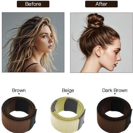 4-piece bun maker - Magic hairband - For children and women - DIY styler - Easily create a ballerina hairstyle - Create a perfect bun - Hairband - Bun - Bun maker for long hair - Four different colors.
