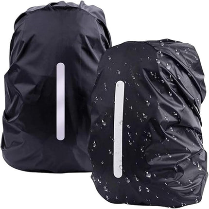 2 pieces - Backpack cover - Waterproof backpack cover - Waterproof rain cover for backpack - Waterproof rain cover - Reflective backpack cover - dust cover - for hiking, camping, traveling, cycling, outdoor activities - size M (40-50L) - 40*20*60 cm - bla.