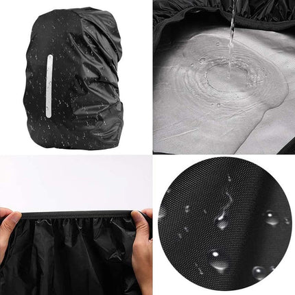 2 pieces - Backpack cover - Waterproof backpack cover - Waterproof rain cover for backpack - Waterproof rain cover - Reflective backpack cover - dust cover - for hiking, camping, traveling, cycling, outdoor activities - size M (40-50L) - 40*20*60 cm - bla.